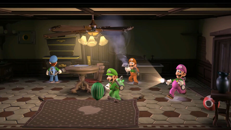 LUIGI'S MANSION 2 SWITCH JUEGO FÍSICO PARA NINTENDO SWITCH VERSIÓN ESPAÑOLA GARANTÍA EUROPEA NINTENDO NINTENDO SWITCH
¡Hora de cazar fantasmas!
Únete a Luigi, el héroe cobardica, en una fantasmagórica misión en Luigi's Mansion 2 HD para Nintendo Switch.
En esta aventura con gráficos mejorados visitarás distintos lugares del tenebroso Valle Sombrío, donde hasta hace poco se encontraba la Luna Oscura. Según el profesor Fesor, una auténtica eminencia en la investigación de fantasmas, dicha luna mantenía a los espectros del valle bajo control.... ¡hasta que una noche se hizo pedazos misteriosamente!
¡Ahora los fantasmas campan a sus anchas, sembrando el caos por doquier! ¿Logrará Luigi recuperar los pedazos de la Luna Oscura y devolver el valle a la normalidad?
Por suerte, el profesor Fesor ha equipado a Luigi con las herramientas perfectas para la misión, como la estrobombilla, capaz de aturdir a los enemigos, y la eficaz Succionaentes 5000, que le permite aspirar fantasmas y objetos, e incluso interactuar con el entorno.
Las aventuras de Luigi lo llevarán por todo tipo de ubicaciones, como un antiguo laboratorio botánico, una ruinosa fábrica de relojes y una mina cubierta de nieve y hielo, por poner un par de ejemplos.
Hasta cuatro jugadores pueden aliarse para lidiar con la Torre de los Desafíos, un edificio encantado repleto de fantasmas y otras peripecias que no están disponibles en la aventura principal. Recluta a tus compis cazafantasmas para ascender por esta terrorífica torre, ya sea en modo inalámbrico local o en línea.
Se requiere una conexión a internet de banda ancha. Para utilizar los servicios en línea, debes crear una cuenta Nintendo y aceptar el contrato correspondiente. Se aplica la política de privacidad de la cuenta Nintendo. Algunos servicios en línea podrían no estar disponibles en todos los países.
El modo multijugador inalámbrico local requiere una consola y un ejemplar del juego por jugador.