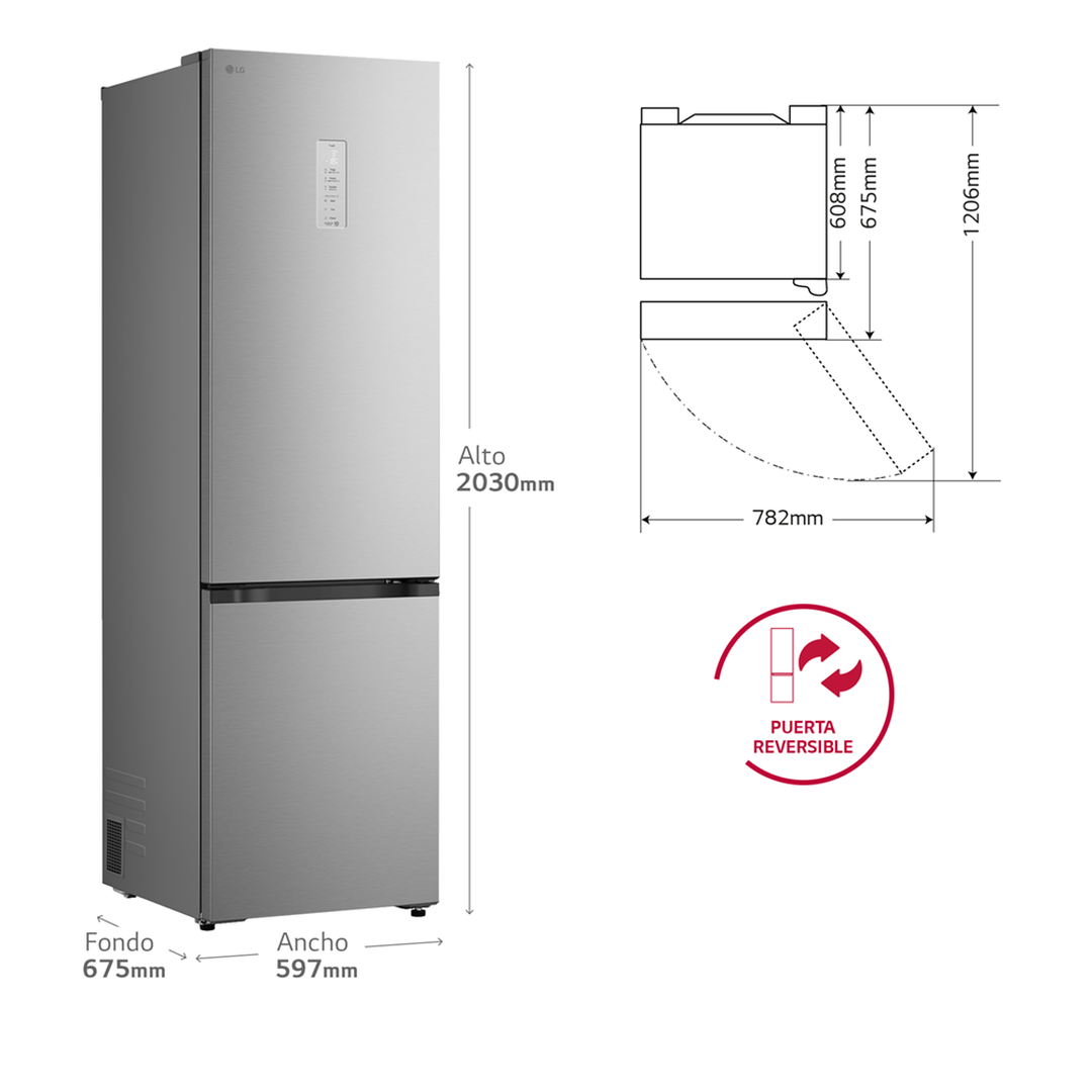 Frigor&iacute;fico Combi DoorCooling 375L Inox GBBS727CPY