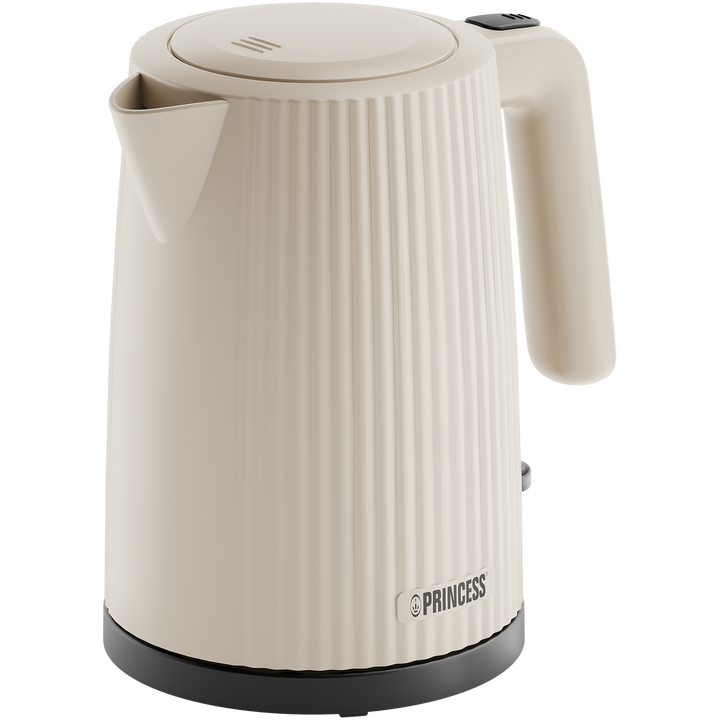 Descubre la combinación perfecta con el Set de Desayuno Princess Wave, compuesto por el tostador, el hervidor de agua y un cocedor de Huevos. El tono beige suave le da al aparato una apariencia sutil y elegante que se integra perfectamente en cualquier estilo de cocina.