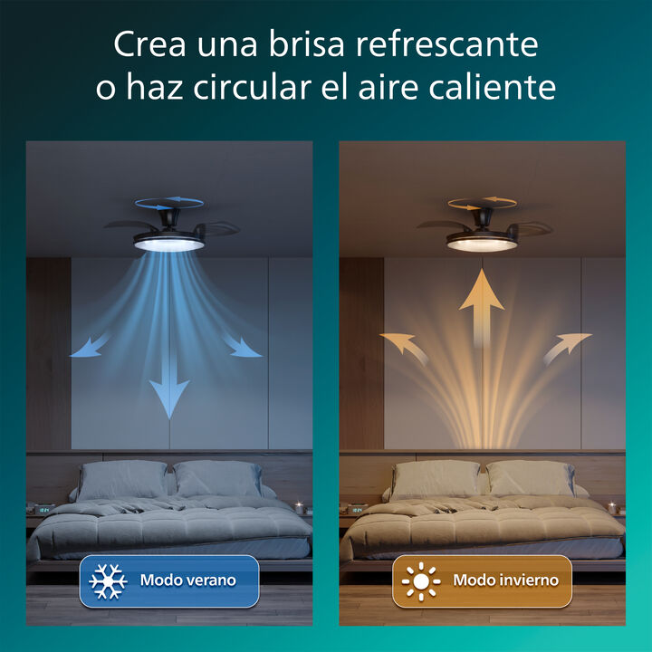 Ventilador Plegable de Techo Atlas DC N&iacute;quel