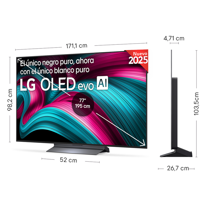 Smart TV LG OLED evo AI C5 77 pulgadas 4K 2025