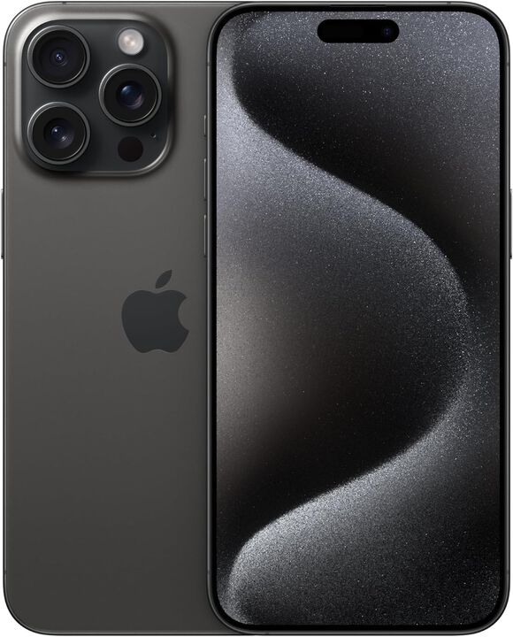 iPhone 15 Pro Max reacondicionado Premium A+ de 256 GB, acabado titanio negro.