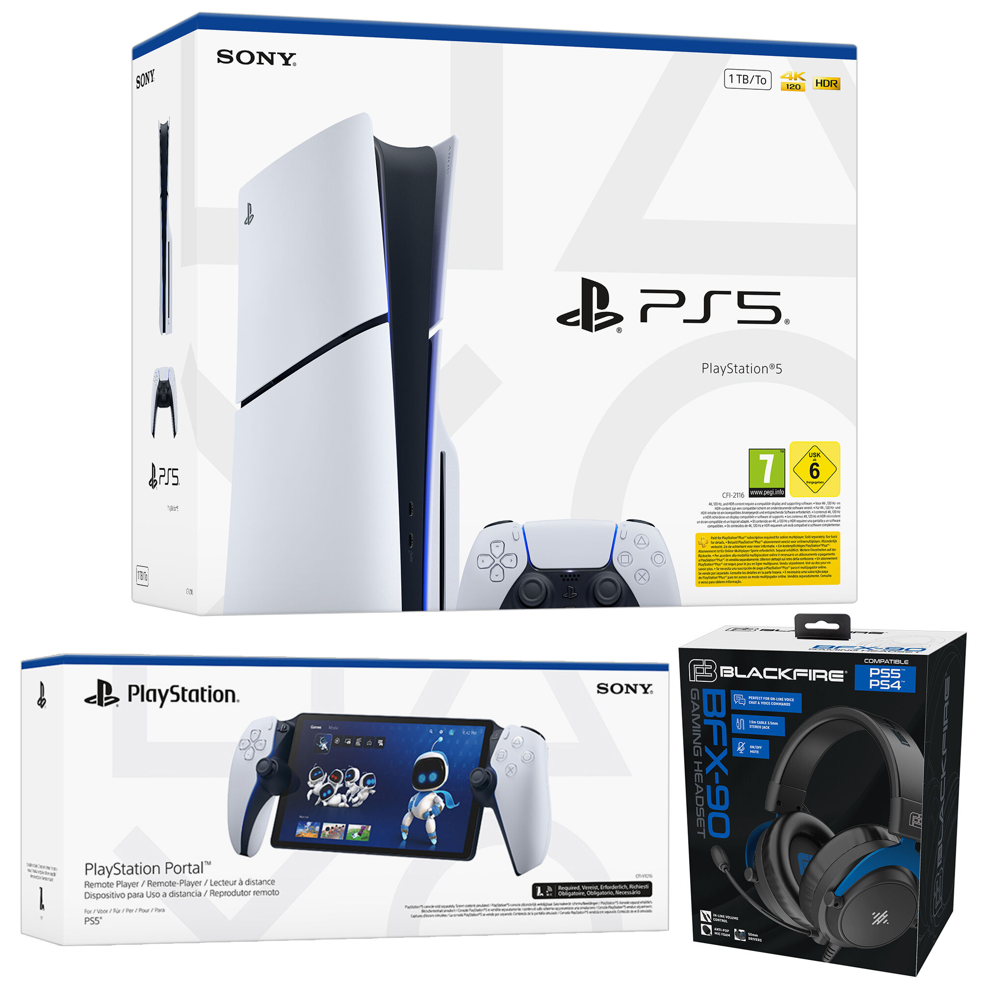 Pack Consola PS5 + PS Portal + Auriculares BFX-90 Sony ¡Precio