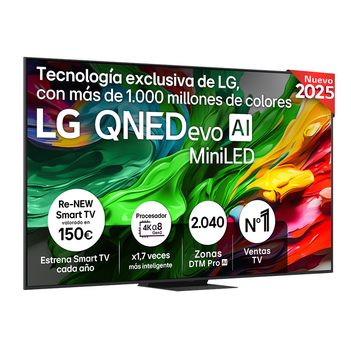Smart TV LG QNED evo AI QNED86 86 pulgadas MiniLED 4K 2025