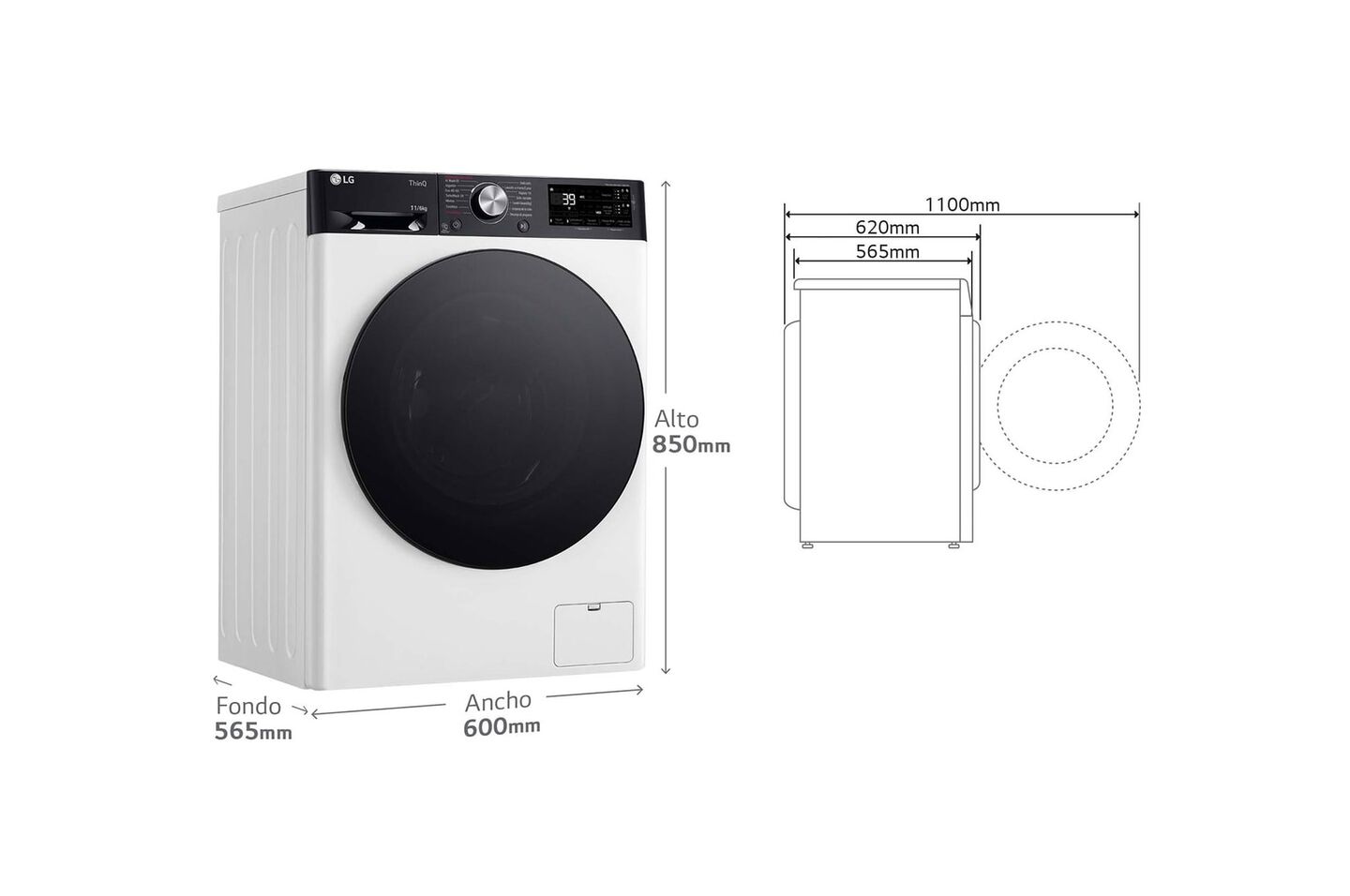 Lava-secadora 11 kg/6 kg con AI DD, TurboWash 360°, autodosificación y vapor Steam™