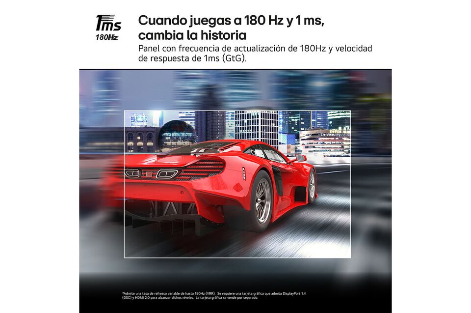 Monitor LG UltraGear 27'' , FHD, 180 Hz, 1ms