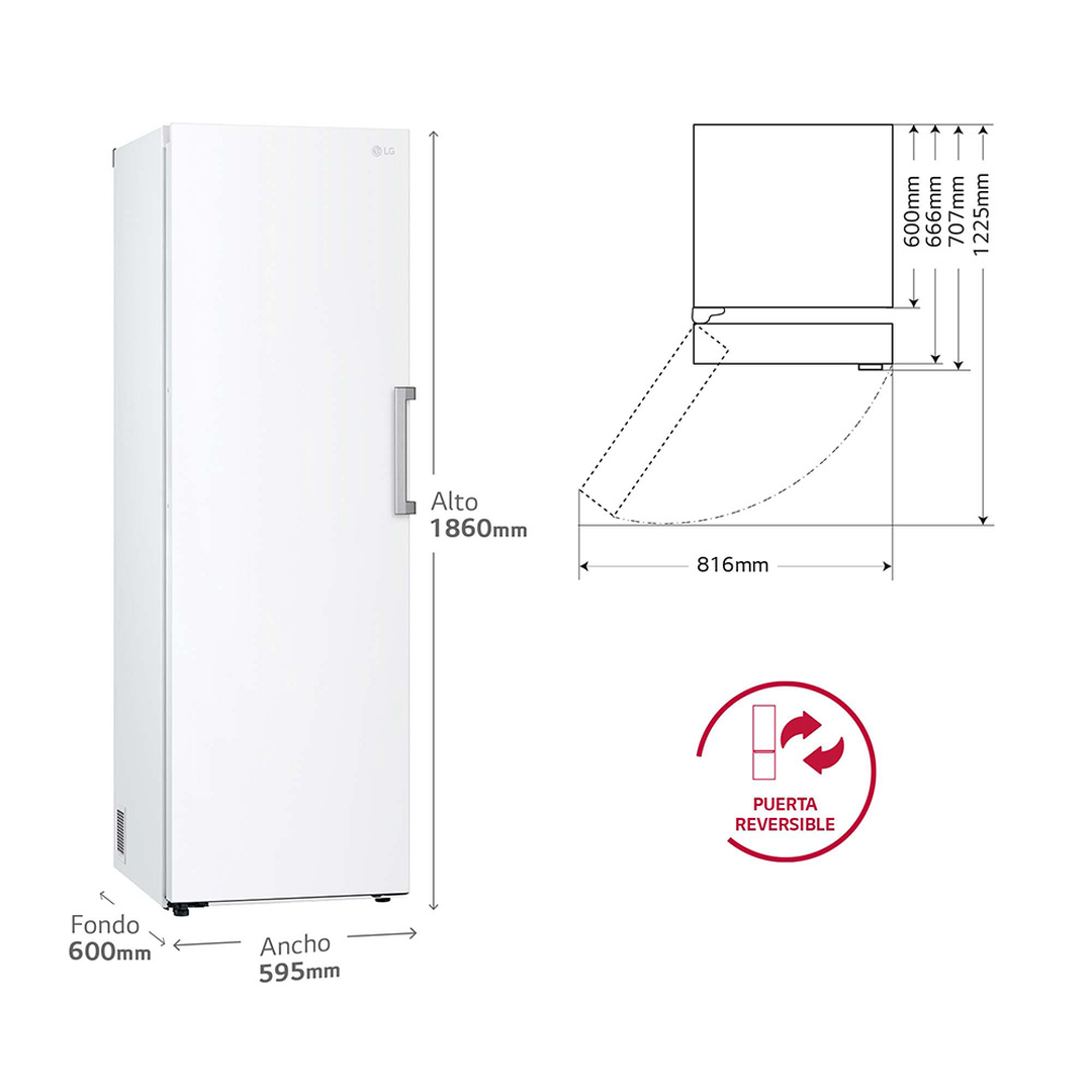 Congelador Vertical 1 Puerta  No Frost 324 L