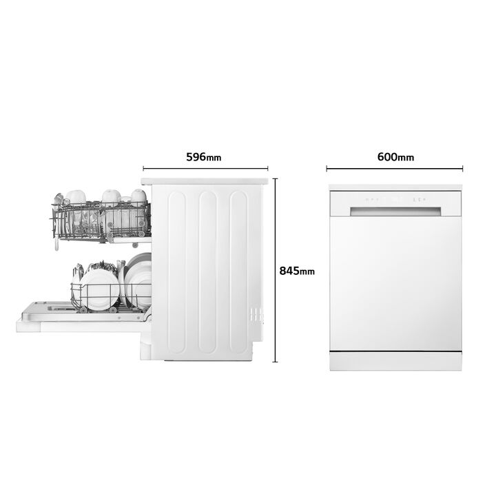 Lavavajillas LG 13 cubiertos con acero inoxidable, 8 programas y eficiencia E