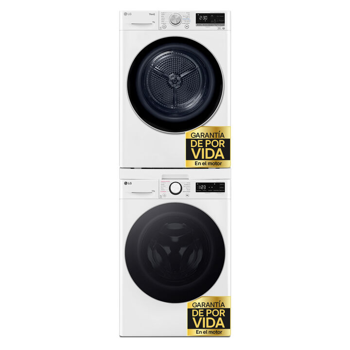 Torre LG 10/9 kg con AI Direct Drive y bomba de calor Dual Inverter