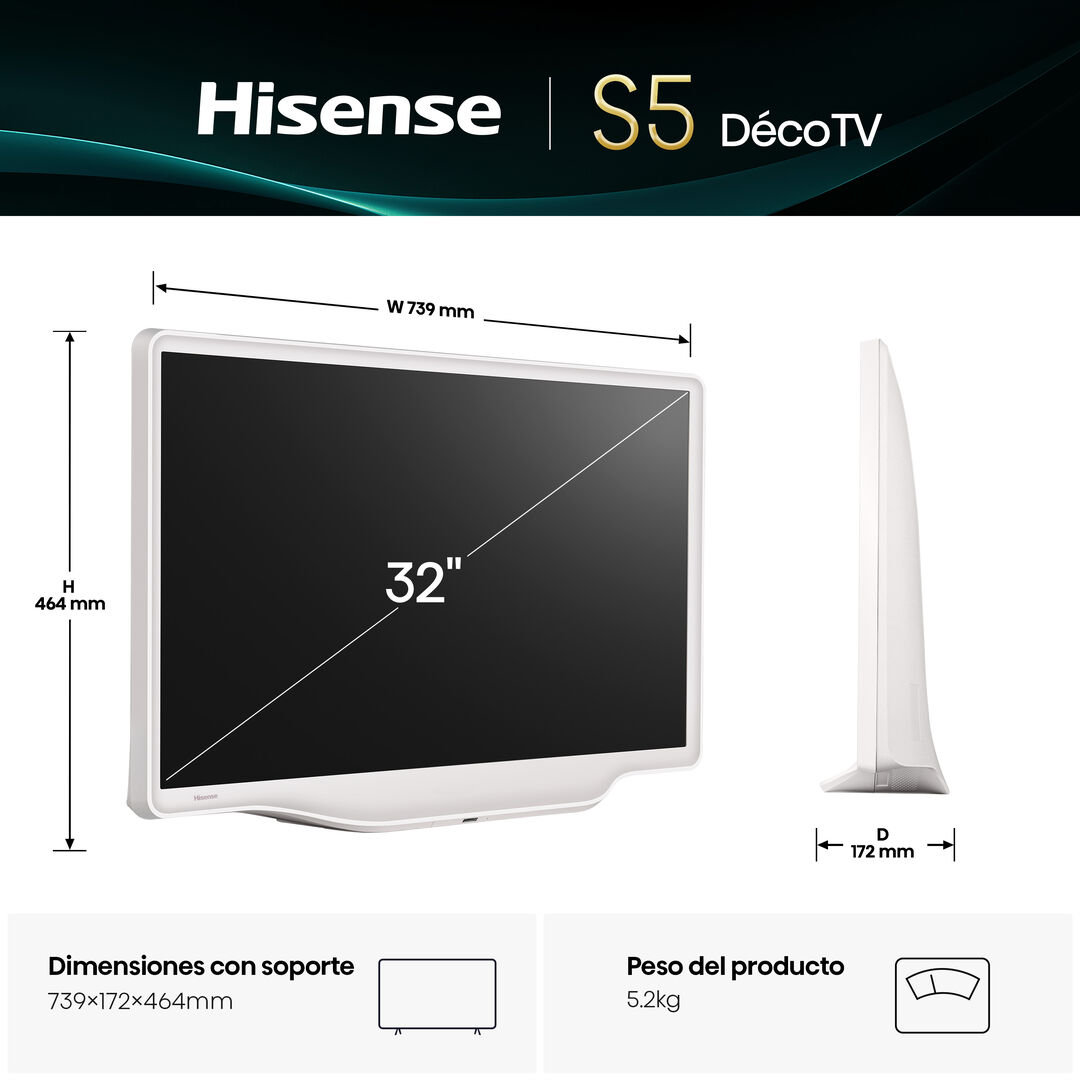 Smart TV QLED Deco TV 32" 4K UHD - 32S5Q
