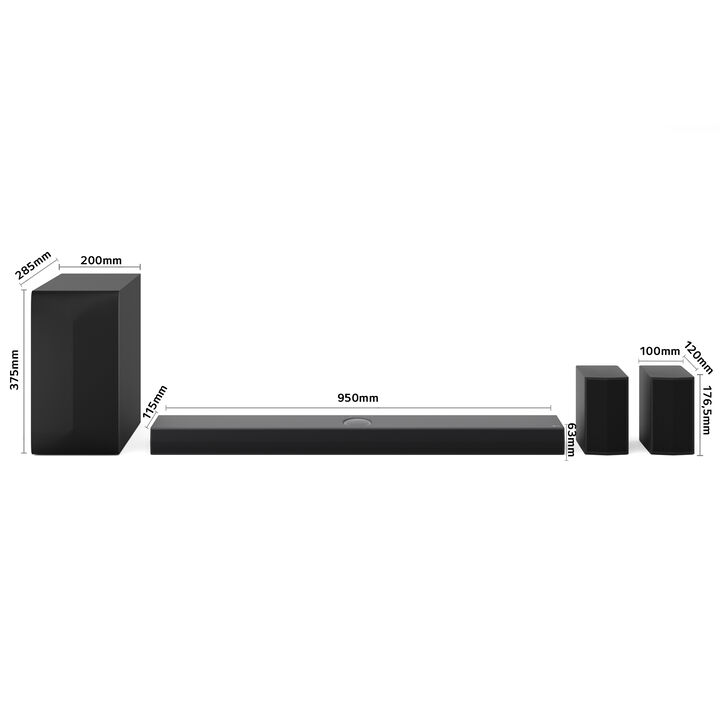 Barra 5.1.1 con sub y traseros &ldquo;wireless&rdquo;, Dolby Atmos, IA y dise&ntilde;o premium.