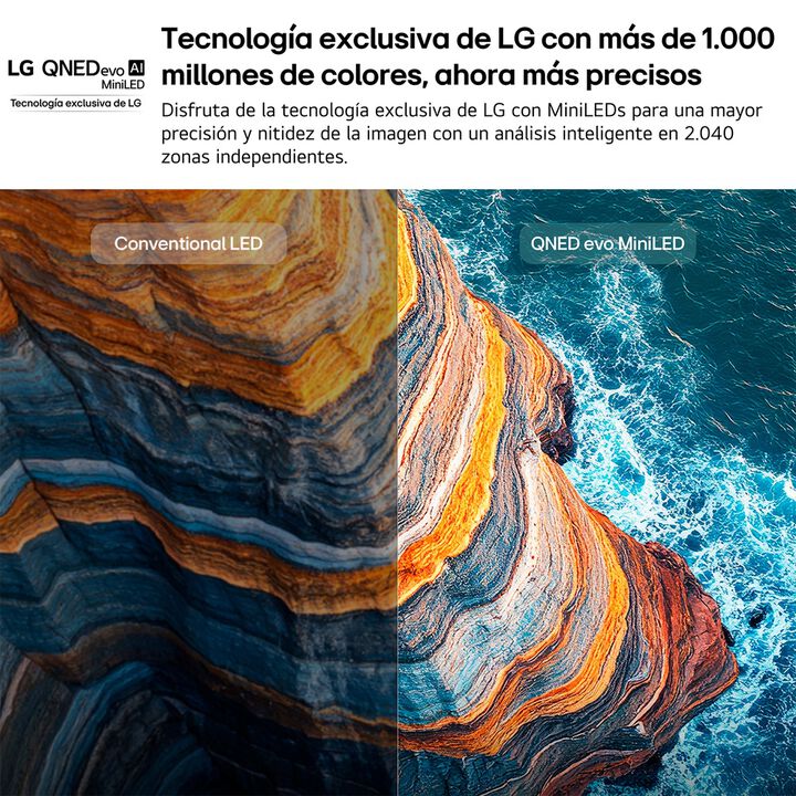 Smart TV LG QNED evo MiniLED AI QNED8E 50 pulgadas 4K 2026