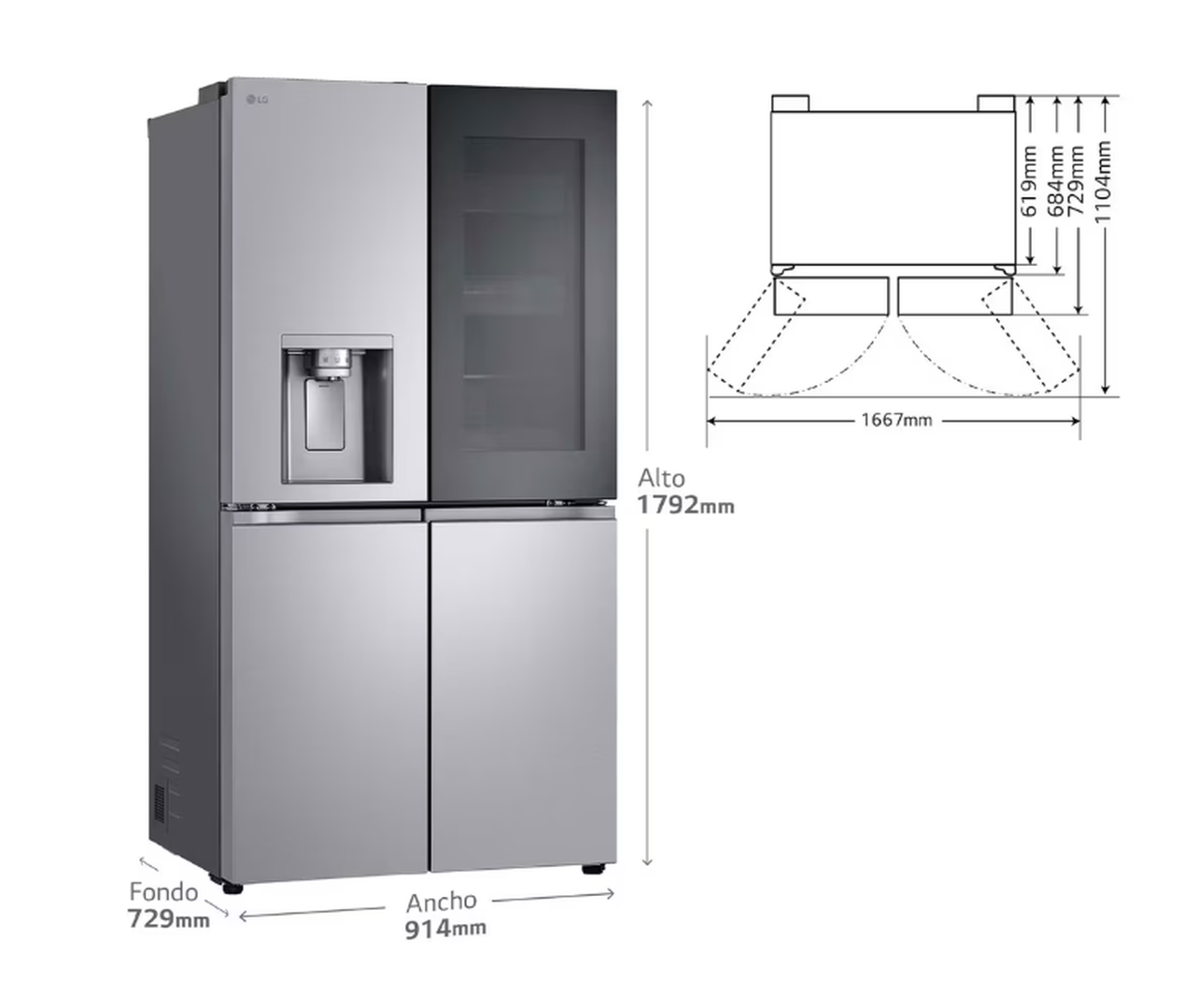 Frigor&iacute;fico Americano GMG960MBEE Acero Texturizado