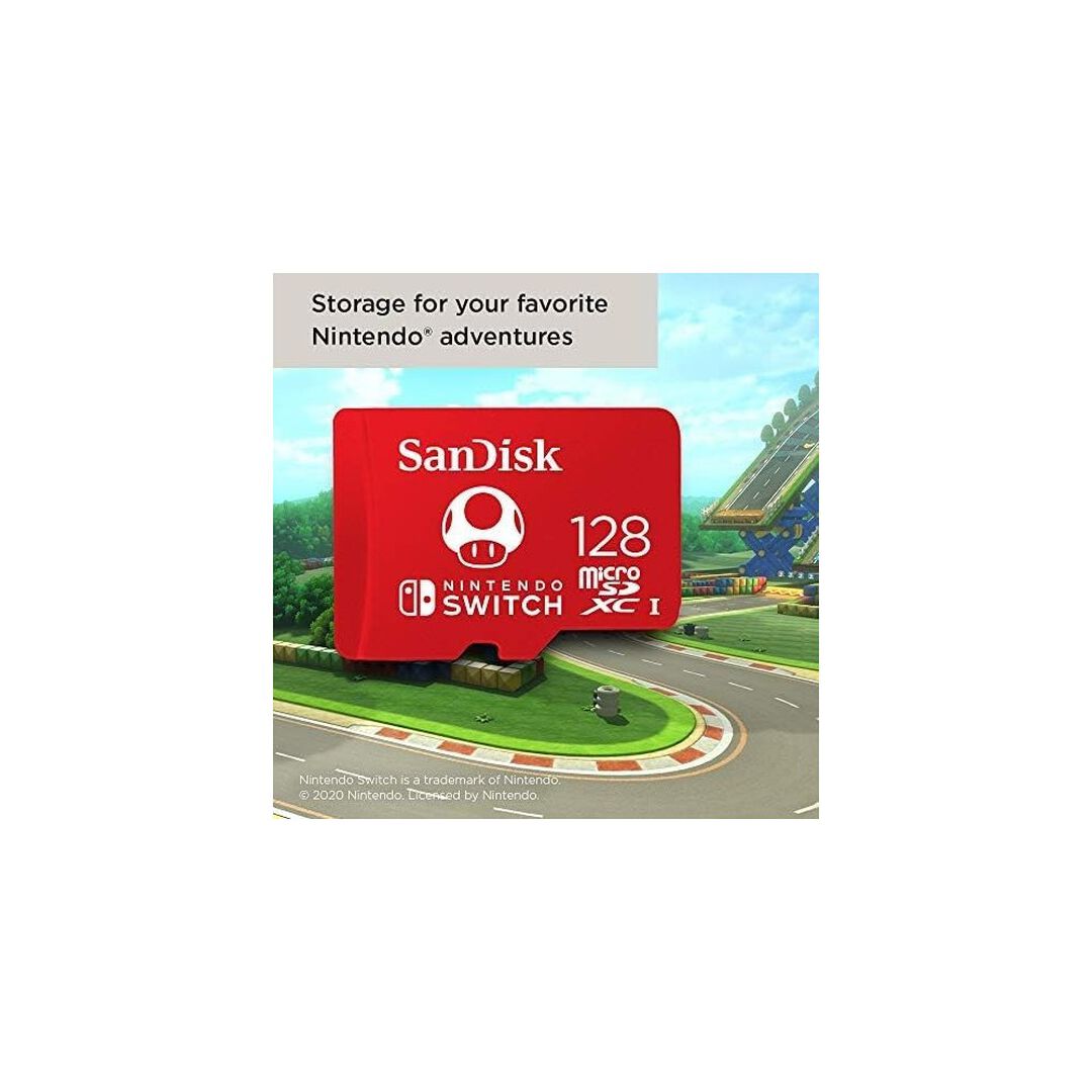 Micro SDXC Sandisk128gb para Nintendo Switch-Mario