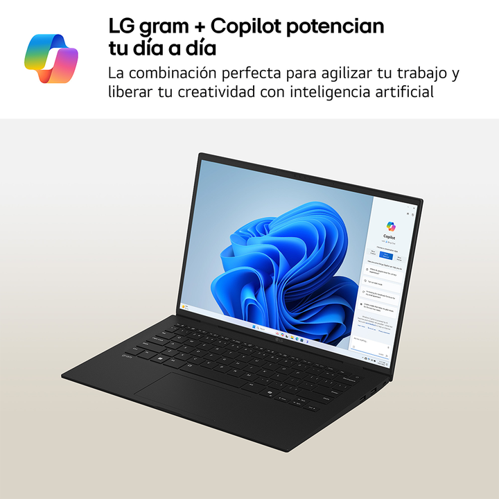 Port&aacute;til 14" LG gram - 14Z90T, Windows 11, Intel&reg; Core&trade; Arrow Lake, 32 GB RAM, 1 TB SSD, Panel IPS WUXGA (1920x1200), Ligero 1,1 kg, 30 h, Negro