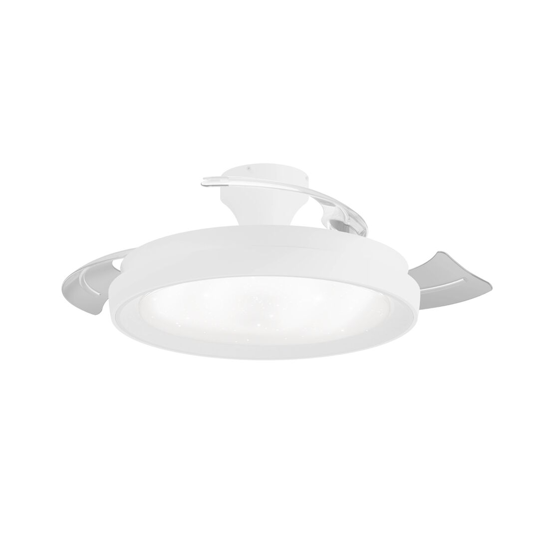 Ventilador de techo modelo Bliss Blanco Cielo Estrellado 2025 .

Haz que tu hogar resulte más agradable con la brisa y la luz adecuadas. Con solo un par de clics en el mando a distancia, el ventilador de techo retráctil con luz LED de Philips te brinda al mismo tiempo la iluminación y el frescor que necesitas del ventilador. El ventilador con aspas transparentes retráctiles no crea sombras molestas en el techo y, además, las aspas se pueden plegar cuando el ventilador no está en uso. Con todas las ventajas de EyeComfort y la luz ajustable SceneSwitch, satisface todas las necesidades de iluminación para tu espacio

Adecuado para habitaciones hasta 15 m².