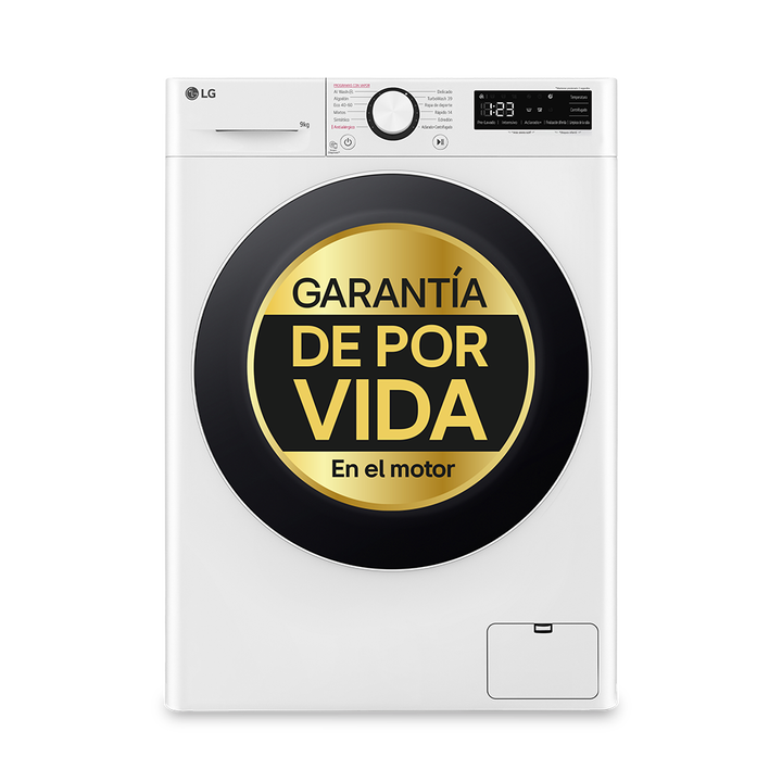 Lavadora LG 9 kg con AI Direct Drive, TurboWash 360 y Steam
