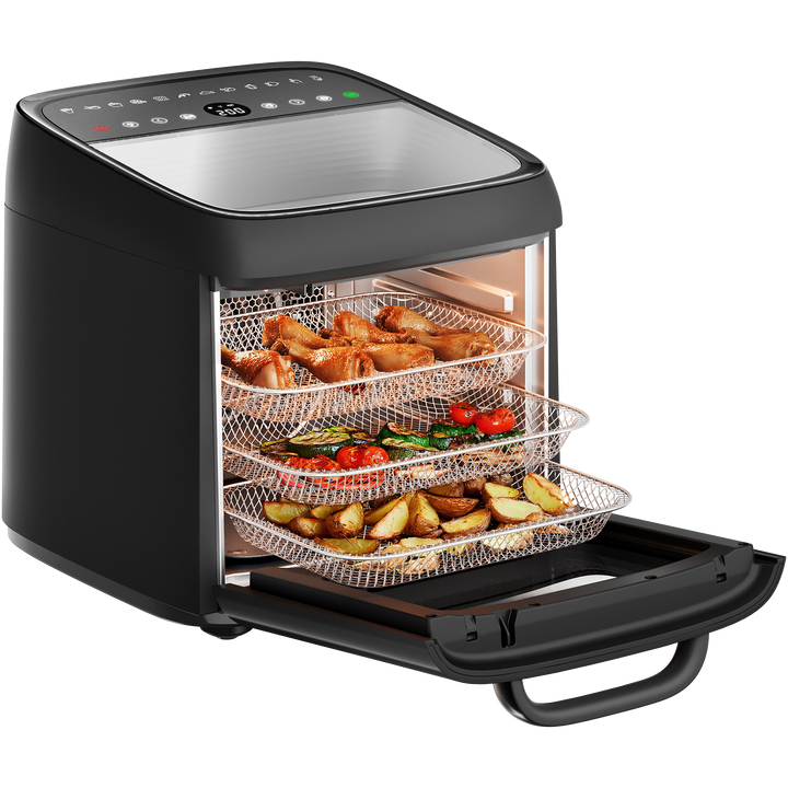 Presentamos la Princess Airfryer Oven Vision, un electrodom&eacute;stico de cocina vers&aacute;til que combina la funcionalidad de una freidora de aire y un horno en una unidad conveniente. Con una generosa capacidad de 12.6 L y un potente motor de 1800 W, este dispositivo multifuncional ofrece infinitas