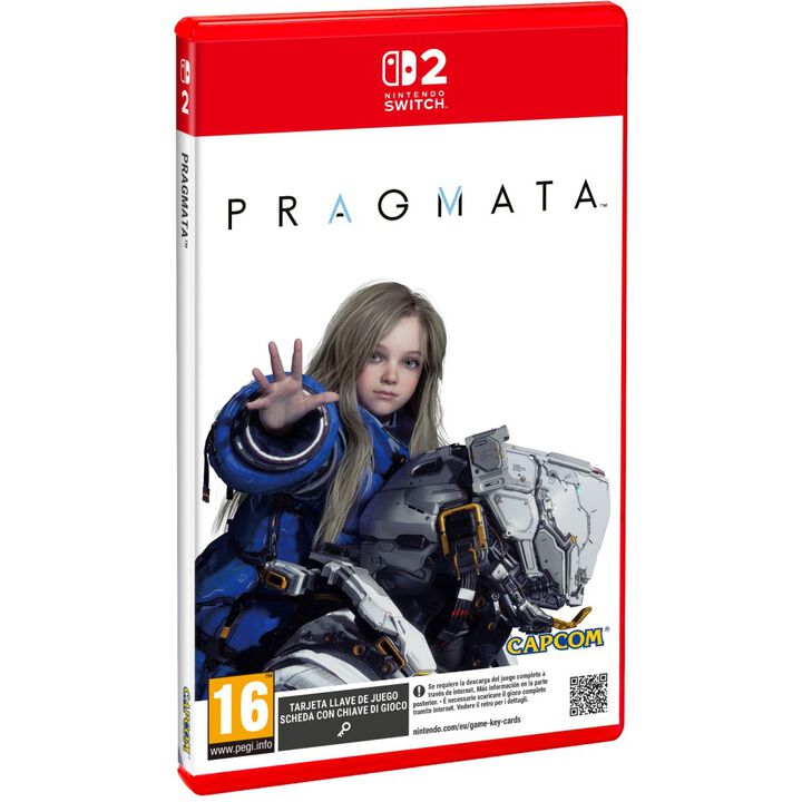 PRAGMATA SWITCH2 TARJETA LLAVE DE JUEGO PARA NINTENDO SWITCH 2 VERSI&Oacute;N ESPA&Ntilde;OLA GARANT&Iacute;A EUROPEA

PRAGMATA, la nueva IP de Capcom. &iexcl;Una nueva aventura de acci&oacute;n y ciencia ficci&oacute;n con un giro &uacute;nico de hackeo! En un futuro pr&oacute;ximo, Hugh y su inseparable compa&ntilde;era androide, Diana, deber&aacute;n unir fuerzas para sobrevivir en una g&eacute;lida estaci&oacute;n lunar de investigaci&oacute;n.

Cuando un terremoto lunar sacude la instalaci&oacute;n durante la investigaci&oacute;n de un centro de investigaci&oacute;n que ha perdido el contacto, Hugh queda separado del resto de su equipo y es entonces cuando Diana, una chica androide, lo salva. Ahora deber&aacute;n colaborar para regresar a la Tierra.

CARACTER&Iacute;STICAS:

&bull; Jugabilidad &uacute;nica de hackeo y disparos: el combate comienza desactivando la armadura del enemigo; de lo contrario, a los jugadores les resultar&aacute; dif&iacute;cil infligir da&ntilde;o real. &iexcl;Aqu&iacute; es donde entra Diana! Puede usar su habilidad de hackeo en tiempo real para eliminar la armadura enemiga, permitiendo que Hugh ataque sus puntos d&eacute;biles.

Con un arsenal de armas &uacute;nicas y evoluciones del sistema de hackeo, PRAGMATA ofrece un sistema de combate atractivo nunca visto antes en un juego de acci&oacute;n y aventura.

&bull; Un mundo gobernado por la IA: la estaci&oacute;n de investigaci&oacute;n lunar ha sido tomada por un sistema de inteligencia artificial que ha intentado replicar el mundo humano utilizando un material de impresi&oacute;n 3D conocido como filamento Luna. Explora retorcidas interpretaciones creadas por la IA de Times Square y frondosos bosques, todo dentro de los confines de la estaci&oacute;n de investigaci&oacute;n lunar, en una representaci&oacute;n &uacute;nica de hacia d&oacute;nde podr&iacute;a llevarnos un futuro dominado por la IA.

&bull; Personajes cautivadores: PRAGMATA sigue la improbable aventura entre un humano y una androide. Hugh puede ser algo sarc&aacute;stico a veces, pero tiene un buen coraz&oacute;n, y Diana es una androide curiosa y enigm&aacute;tica, conocida por lanzarse sin pensarlo dos veces. Vive c&oacute;mo su v&iacute;nculo se fortalece durante su misi&oacute;n para regresar a la Tierra.