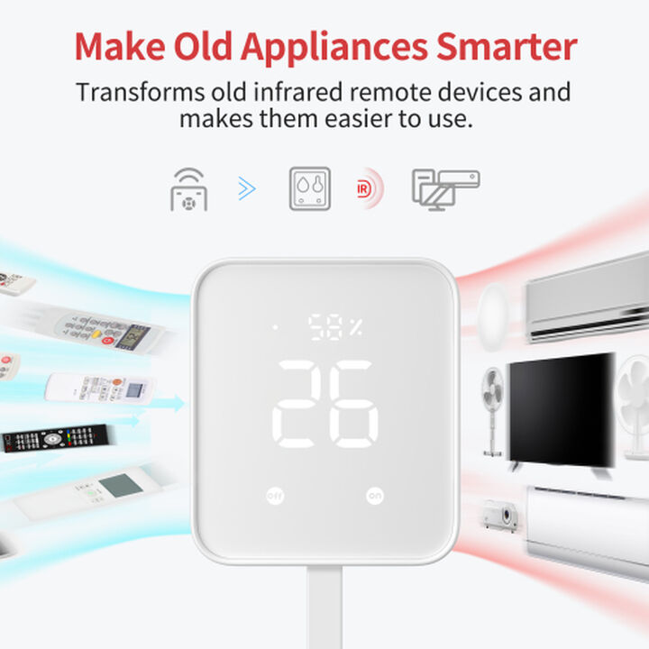 SwitchBot Termómetro Higrometro, Medidor de Humedad Interior por Bluetooth para el Hogar, Sensor de Temperatura con Control por App, Gran Pantalla LCD, Alertas de Notificación, Exportación de 2 Años de Almacenamiento de Datos.