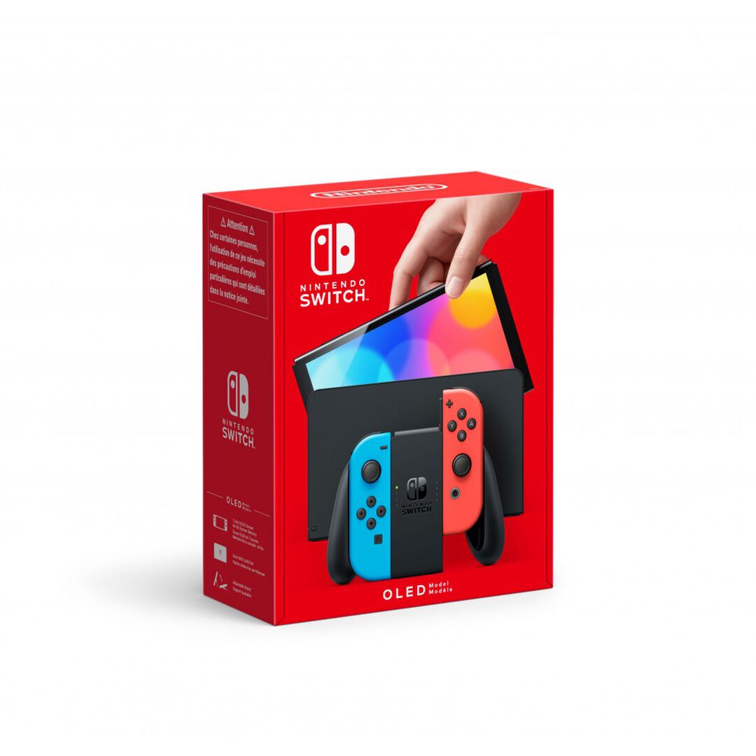 CONSOLA NINTENDO SWITCH (VERSIÓN OLED) MANDOS COLOR AZUL NEÓN/ROJO VERSIÓN ESPAÑOLA CONSOLA NINTENDO SWITCH (VERSIÓN OLED) MANDOS COLOR AZUL NEÓN/ROJO VERSIÓN ESPAÑOLA
