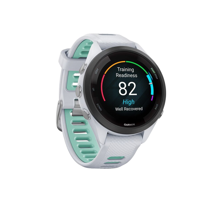 Entrena de maravilla con la serie Forerunner&reg; 265 de Garmin. Con estos relojes inteligentes puedes mejorar tu ritmo, aumentar tu rendimiento y acercarte a tus objetivos personales. Gracias a la brillante pantalla AMOLED de 1,1 o 1,3 pulgadas, as&iacute; como al funcionamiento t&aacute;ctil y con botones, puedes configurar los ajustes de forma intuitiva y r&aacute;pida. Caracter&iacute;sticas innovadoras de entrenamiento, como la preparaci&oacute;n para entrenar, te dan informaci&oacute;n sobre si est&aacute;s listo para tu pr&oacute;xima sesi&oacute;n de entrenamiento seg&uacute;n el estado del entrenamiento, el tiempo de recuperaci&oacute;n y la variabilidad de la frecuencia card&iacute;aca.
