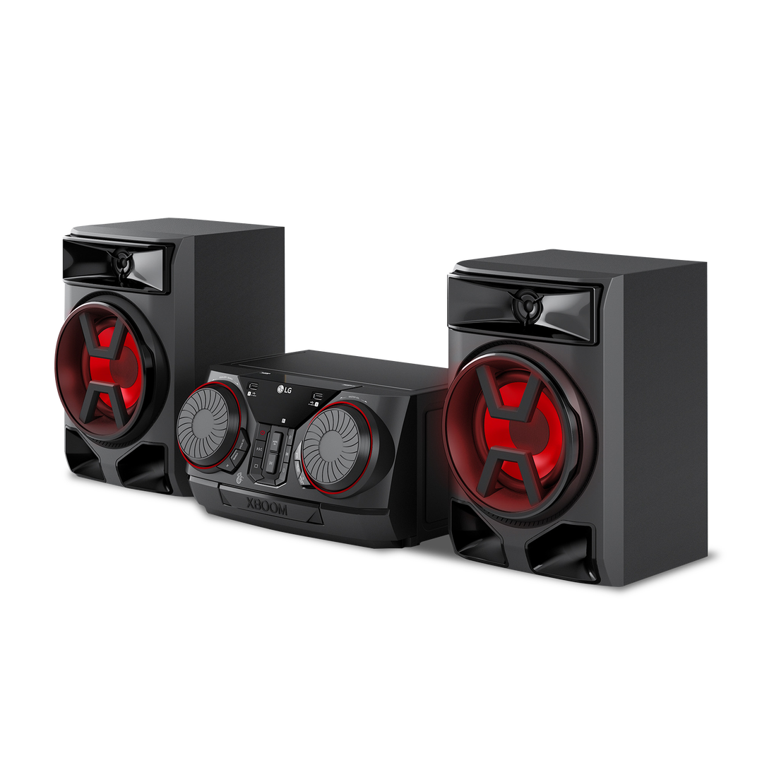 Altavoz LG XBOOM CK43N 300 W con USB, Bluetooth, Party Link y control giratorio.