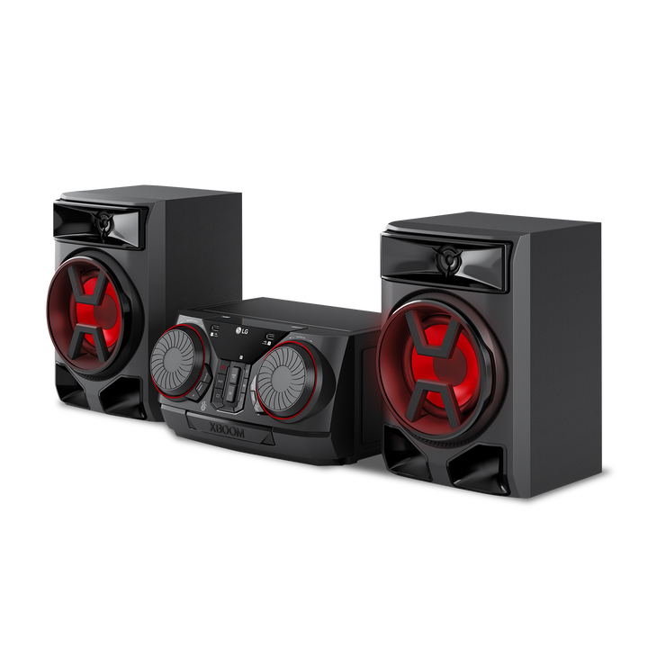 Altavoz LG XBOOM CK43N 300 W con USB, Bluetooth, Party Link y control giratorio.