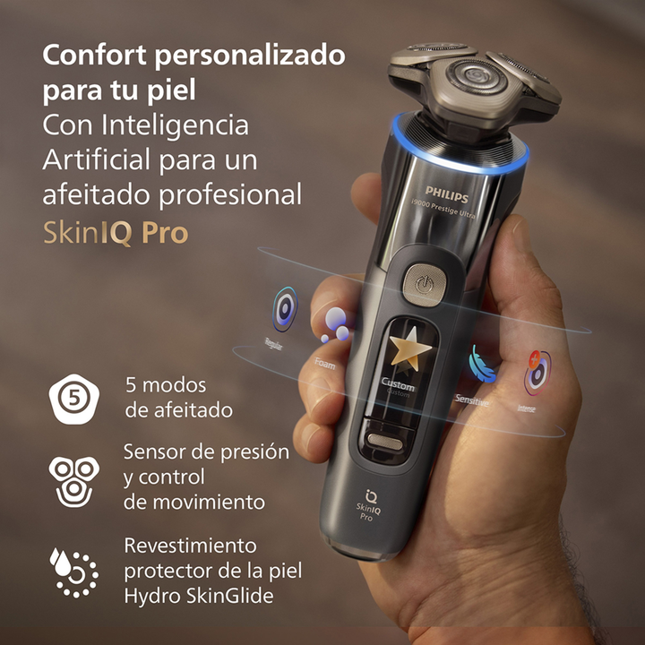 Afeitadora el&eacute;ctrica en seco/mojado SkinIQ Pro