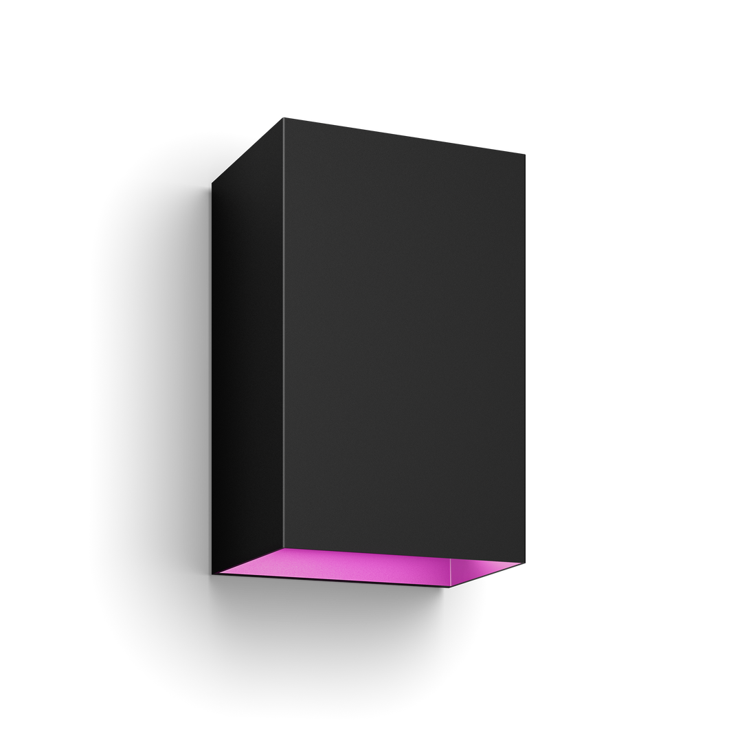 Aplique de Pared Resonate Philips Hue White & Color. Bridge NO incluido. Dimmer Switch NO incluido.
Compatible con Amazon Alexa, Apple HomeKit y Google Home
Ahora puedes ampliar la tecnología Hue a tus espacios exteriores. El aplique Resonate puede conectarse a tu puente Hue existente para disfrutar de todas las funcionalidades, como el control y la programación a distancia, pero también es ideal para crear ambientes.