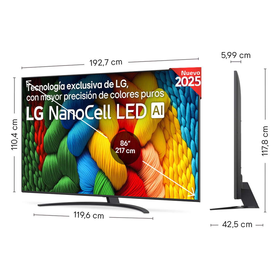 Smart TV NanoCell AI NANO81 86 4K 2025