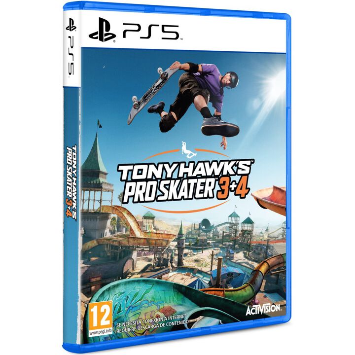 TONY HAWK PRO SKATER 3 + 4 PS5 JUEGO F&Iacute;SICO PARA PLAYSTATION 5 VERSI&Oacute;N ESPA&Ntilde;OLA GARANT&Iacute;A EUROPEA EU WARRANTY

DESCRIPCI&Oacute;N:

Prep&aacute;rate para la franquicia legendaria que regresa con Tony Hawk&rsquo;s Pro Skater 3 + 4. Redise&ntilde;ado con m&aacute;s skaters, nuevos parques, trucos m&aacute;s audaces, m&uacute;sica rompedora y mucho, mucho m&aacute;s.

CARACTER&Iacute;STICAS:

    Re&uacute;ne a la tropa para probar el Multijugador online multiplataforma, para hasta 8 skaters y en modos de juego nuevos y cl&aacute;sicos.
    Atr&eacute;vete con los parques nuevos o dalo todo en los cl&aacute;sicos de Tony Hawk's Pro Skater 3 y Tony Hawk's Pro Skater 4, recreados fielmente en una impresionante resoluci&oacute;n 4K, con objetivos simplificados y un formato &eacute;pico de 2 minutos.
    Demuestra que tienes estilo con los modos ampliados Crea un skater y Crear parque, adem&aacute;s de la opci&oacute;n de crear objetivos personalizados para compartir con tus amigos por primera vez.
    P&eacute;talo m&aacute;s que nunca con objetivos m&aacute;s exigentes y el modo Nueva partida+ mejorado.
    Tanto si est&aacute;s empezando como si ya dominas la materia, con los sencillos y suaves controles de Tony Hawk's Pro Skater 1 + 2 te deslizar&aacute;s como los verdaderos profesionales.
