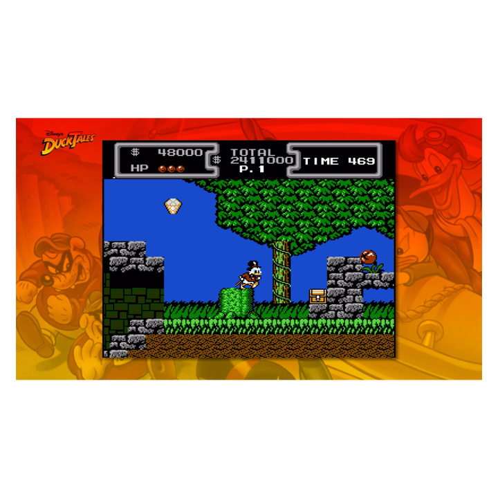 THE DISNEY AFTERNOON COLLECTION SWITCH2 JUEGO F&Iacute;SICO PARA NINTENDO SWITCH 2 VERSI&Oacute;N ESPA&Ntilde;OLA GARANT&Iacute;A EUROPEA EUROPEAN WARRANTY

&iquest;Sientes la emoci&oacute;n? Viaja de nuevo a los a&ntilde;os 90 con tus personajes favoritos de los programas de Disney Afternoon en esta colecci&oacute;n de juegos retro de Disney para NES y SNES, ahora disponible en Nintendo Switch y Switch 2. Esta actualizaci&oacute;n exclusiva para Switch de la colecci&oacute;n original de 2017 a&ntilde;ade dos nuevos juegos &ndash; Bonkers y Goof Troop &ndash; a la selecci&oacute;n, para un total de ocho juegos, incluyendo DuckTales 1 & 2, Chip &lsquo;n Dale: Rescue Rangers 1 & 2, TaleSpin y Darkwing Duck. Es la primera vez que Goof Troop y Bonkers se reeditan en cualquier parte.

 

La colecci&oacute;n incluye mejoras que facilitan la jugabilidad de los juegos originales y varias funciones adicionales. La funci&oacute;n REWIND te permite corregir saltos fallidos y otros errores. SAVE te permite marcar tu progreso. Puedes poner a prueba tus habilidades en speedrun en los modos BOSS RUSH y TIME ATTACK, cada uno con clasificaciones online. Y puedes disfrutar de las melod&iacute;as que recuerdas en el MUSIC PLAYER. Luego, entra en el GALLERY MODE para echar un vistazo tras las c&aacute;maras en un fascinante museo virtual curado por los historiadores de Digital Eclipse.

 
Descripci&oacute;n de los juegos:

    BONKERS (SNES): Este exc&eacute;ntrico plataformas est&aacute; lleno de Easter eggs para los fans de Disney. Explora seis niveles de Toontown en busca de objetos desaparecidos: el Sombrero del Mago, la Voz de la Sirena y la L&aacute;mpara M&aacute;gica.

  

    GOOF TROOP (SNES): Una aventura cooperativa familiar protagonizada por el d&uacute;o padre-hijo, Goofy y Max. Resuelve acertijos mientras intentan rescatar a sus amigos de una isla pirata. Goof Troop es uno de los primeros juegos del desarrollador Shinji Mikami (Resident Evil, Dino Crisis).

 

    DUCKTALES (NES) y DUCKTALES 2 (NES): DuckTales para NES (1989) fue uno de los mayores &eacute;xitos de Capcom. Juega como el T&iacute;o Gilito con un bast&oacute;n que tambi&eacute;n funciona como arma y como pogo stick. Los niveles con m&uacute;ltiples caminos est&aacute;n llenos de secretos y sorpresas, adem&aacute;s de contar con una excelente banda sonora. La secuela es igual de divertida.

 

    CHIP &lsquo;N DALE RESCUE RANGERS (NES) y CHIP &lsquo;N DALE RESCUE RANGERS 2 (NES): Un d&uacute;o de plataformas cooperativas de 8 bits con los adorables detectives ardilla. Trabajad juntos para caminar y saltar a trav&eacute;s de los niveles, recogiendo bellotas, cajas y otros objetos para lanzarlos a vuestros enemigos.

  

    TALESPIN (NES): Un desafiante shoot &rsquo;em up de desplazamiento lateral, en el que vuelas por los cielos como Baloo en su avi&oacute;n, el Seaduck. Usa tus reflejos r&aacute;pidos y tus habilidades de pilotaje para superar la variedad de enemigos y jefes finales.

  

    DARKWING DUCK (NES): Combate el crimen como la mism&iacute;sima amenaza alada, Darkwing Duck, y enfr&eacute;ntate a una variedad de enemigos con tu pistola de gas.

 
Caracter&iacute;sticas:

    La Disney Afternoon Collection incluye ocho joyas de la era de 8 y 16 bits:
        Chip 'n Dale Rescue Rangers
        Chip 'n Dale Rescue Rangers 2
        DuckTales
        DuckTales 2
        Darkwing Duck
        TaleSpin
        Bonkers (*nueva expansi&oacute;n de la colecci&oacute;n*)
        Goof Troop (*nueva expansi&oacute;n de la colecci&oacute;n*)

 

    La edici&oacute;n f&iacute;sica incluye un verdadero tesoro de objetos f&iacute;sicos exclusivos: &iexcl;8 discos y 3 tarjetas coleccionables, y 2 l&aacute;minas de pegatinas!

 
&copy; 2017 Disney. &copy;CAPCOM U.S.A., INC. 2017 ALL RIGHTS RESERVED.