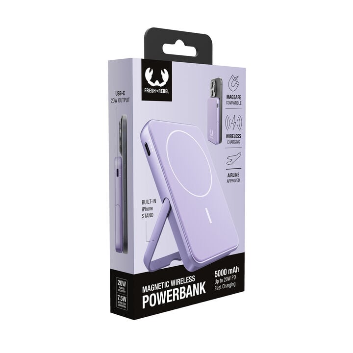 Magnetic Wireless Powerbank
Batería recargable Wireless MagSafe
Hazlo a tu manera con la ultrafina Magnetic Wireless Powerbank, imprescindible para la carga inalámbrica en cualquier lugar. Los potentes imanes garantizan una conexión segura con tu iPhone y el soporte desplegable ofrece un ángulo de visión cómodo.
 Compatible con iPhone MagSafe (iPhone 12 en adelante)
 Soporte para iPhone incorporado
 Aprobado para avión Magnetic Wireless Powerbank
Batería recargable Wireless MagSafe
Hazlo a tu manera con la ultrafina Magnetic Wireless Powerbank, imprescindible para la carga inalámbrica en cualquier lugar. Los potentes imanes garantizan una conexión segura con tu iPhone y el soporte desplegable ofrece un ángulo de visión cómodo.
 Compatible con iPhone MagSafe (iPhone 12 en adelante)
 Soporte para iPhone incorporado
 Aprobado para avión