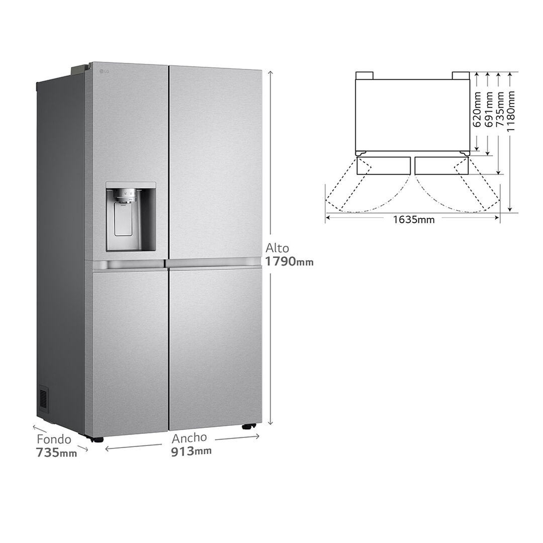 Frigor&iacute;fico Americano GSLE91MBAB 623l Inox