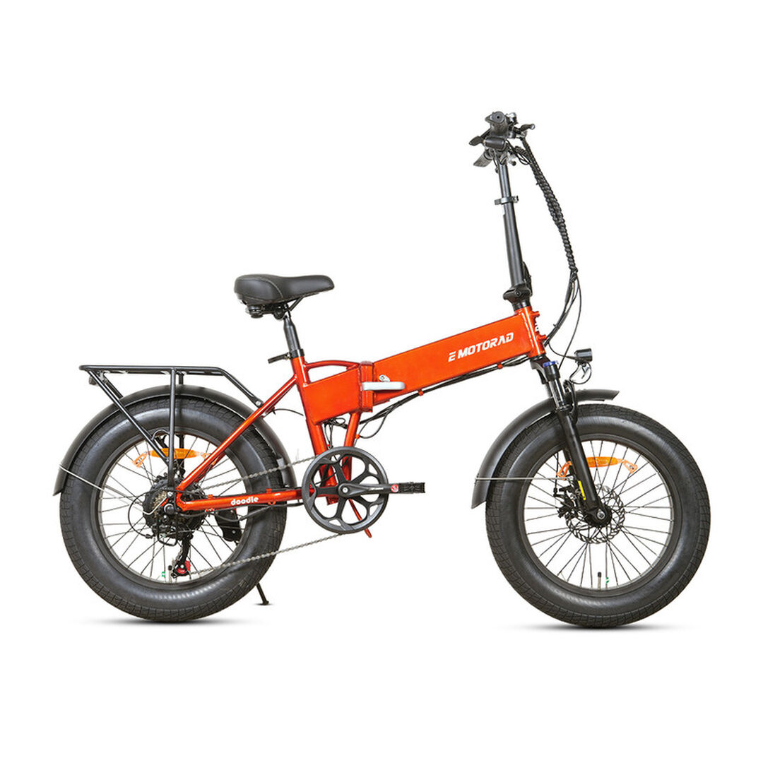 Bicicleta el&eacute;ctrica ciudad 20" Doogle Naranja
