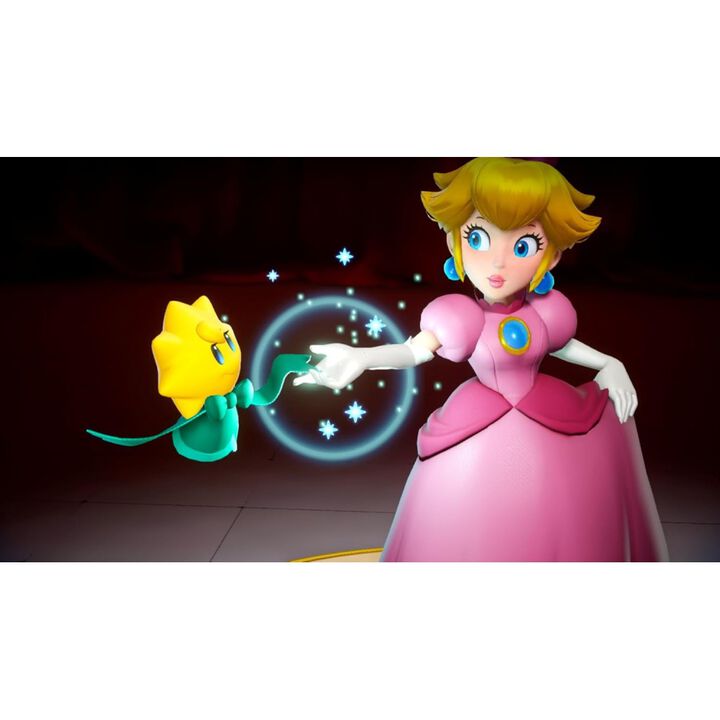 PRINCESS PEACH SHOWTIME! NINTENDO SWITCH VERSI&Oacute;N ESPA&Ntilde;OLA

El escenario est&aacute; listo para que vivas una gran aventura en Princess Peach: Showtime! para Nintendo Switch!

&iexcl;La princesa Peach acapara todos los focos!

La princesa Peach y sus amigos llegan al Teatro Esplendor para disfrutar del espect&aacute;culo, pero la malvada Grape y la Compa&ntilde;&iacute;a Mala&uacute;va irrumpen en escena y se adue&ntilde;an del lugar. La obra perfecta se convierte en tragedia, as&iacute; que... &iexcl;Peach deber&aacute; luchar para sacar la funci&oacute;n adelante y que no se cierre el tel&oacute;n!

Una obra muy lucida

&iexcl;Usa la cinta que Peach recibe de manos de Lucy, la guardiana del teatro, para enfrentarte a la Compa&ntilde;&iacute;a Mala&uacute;va y salvar a los int&eacute;rpretes!
Transformaciones sensacionales

Al transformarse, Peach obtiene nuevas habilidades. Como espadachina, mantendr&aacute; a raya a la Compa&ntilde;&iacute;a Mala&uacute;va a espadazo limpio; como detective, investigar&aacute; las pistas para desenmascarar al culpable. Hay muchos espect&aacute;culos que rescatar, as&iacute; que m&aacute;s transformaciones aguardan entre bambalinas, &iexcl;como la de repostera y la de maestra de kung-fu!