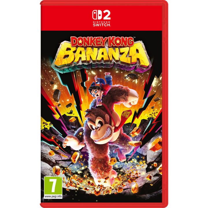 DONKEY KONG BANANZA SWITCH 2 JUEGO FÍSICO PARA NINTENDO SWITCH 2 VERSIÓN ESPAÑOLA GARANTÍA EUROPEA EU WARRANTY
IDIOMAS:
¡UNA AVENTURA DEMOLEDORA PROTAGONIZADA POR DK!
¡Vuelve el grandullón! Donkey Kong se lanza a una nueva aventura de acción para Nintendo Switch 2.
AYUDA A DONKEY KONG A ABRIRSE PASO POR LAS PROFUNDIDADES DEL MUNDO SUBTERRÁNEO. A MEDIDA QUE DESCIENDA, ¡IRÁ DESCUBRIENDO LUGARES CADA VEZ MÁS ALUCINANTES!
DK NO ANDA PRECISAMENTE ESCASO DE COSAS QUE PUEDA PULVERIZAR CON SUS POTENTÍSIMOS PUÑETAZOS.
DESTRUYE A DIESTRO Y SINIESTRO EN ESTA DEMOLEDORA AVENTURA.
¡ESTOS MALOS NO TRAMAN NADA BUENO!
UNA MISTERIOSA COMPAÑÍA, LA VOIDCO, LE HA ECHADO EL OJO A UN PRECIADO MANJAR.
¡PERO CON LA COMIDA FAVORITA DE DK NO SE JUEGA!
¡¿Plátanos dorados?! Toda la isla andaba revuelta tras descubrirse este delicioso tesoro... ¡hasta que se produjo la catástrofe!
¿Quién se oculta tras la VoidCo... y que está tramando?
La VoidCo aprovechó la confusión para robar hasta el último plátano,
¡y ahora depende de Donkey Kong recuperarlos!
¡DK ENTABLA UNA NUEVA AMISTAD! EN SU COMPAÑÍA, IRÁ EN POS DE LA MISTERIOSA EMPRESA VOIDCO.
¿LOGRARÁ RECUPERAR DONKEY KONG SUS QUERIDOS PLÁTANOS?
Es hora de prepararse para Donkey Kong Bananza, un nuevo juego de plataformas en 3D repleto de acción y aventuras que llega en exclusiva a Nintendo Switch 2. Los jugadores explorarán de maneras totalmente inéditas poniéndose en la piel de DK: pegarán golpes y porrazos, escalarán prácticamente cualquier cosa que se les ponga por delante y arrancarán y arrojarán trozos enteros del terreno que los rodea. Cuantas más cosas hagan pedazos pegando puñetazos de impresión, más zonas podrán explorar.
Donkey Kong Bananza, una rompedora aventura que desborda caos, sorpresas y plátanos por los cuatro costados, estará disponible para Nintendo Switch 2 a partir del 17 de julio.