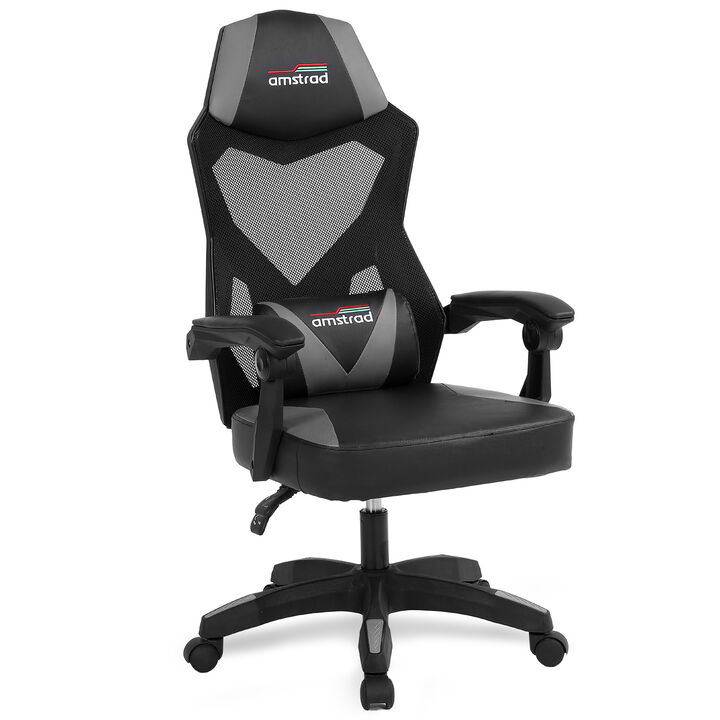<!DOCTYPE html>
<html lang="es">
<head>
  <meta charset="UTF-8">
  <title>Amstrad AMS-309 - Silla Gaming</title>
  <style>
    body {
      font-family: Arial, sans-serif;
      max-width: 600px;
      margin: 40px auto;
      color: #222;
    }

    h2 {
      color: #cc0000;
      margin-bottom: 10px;
    }

    .descripcion {
      background-color: #f9f9f9;
      border-left: 4px solid #cc0000;
      padding: 12px 16px;
      margin-bottom: 20px;
      line-height: 1.6;
    }

    .destacados {
      list-style: none;
      padding: 0;
      margin-bottom: 20px;
    }

    .destacados li::before {
      content: "► ";
      color: #cc0000;
    }

    .destacados li {
      margin-bottom: 6px;
      font-weight: bold;
    }

    table {
      width: 100%;
      border-collapse: collapse;
    }

    table tr:nth-child(even) {
      background-color: #f5f5f5;
    }

    table td {
      padding: 8px 12px;
      border-bottom: 1px solid #ddd;
    }

    table td:first-child {
      font-weight: bold;
      width: 55%;
    }
  </style>
</head>
<body>

  <h2>Amstrad AMS-309 &mdash; Silla Gaming Negro & Gris</h2>

  <div class="descripcion">
    Amstrad te ofrece su silla AMS-309 en negro y gris, fabricada en malla transpirable, anti-transpiraci&oacute;n y confortable. Su est&eacute;tica moderna la hace perfecta tanto para entornos de oficina como para setups gaming.
  </div>

  <h2>Caracter&iacute;sticas principales</h2>

  <ul class="destacados">
    <li>Tela anti-transpiraci&oacute;n</li>
    <li>Coj&iacute;n lumbar</li>
    <li>Respaldo reclinable de 90&deg; a 135&deg;</li>
  </ul>

  <h2>Especificaciones</h2>

  <table>
    <tr>
      <td>Colores</td>
      <td>Negro y gris</td>
    </tr>
    <tr>
      <td>Tela</td>
      <td>Malla transpirable y suave</td>
    </tr>
    <tr>
      <td>Reposabrazos</td>
      <td>2</td>
    </tr>
    <tr>
      <td>Inclinaci&oacute;n del respaldo</td>
      <td>Hasta 135&deg;</td>
    </tr>
    <tr>
      <td>Coj&iacute;n lumbar</td>
      <td>Incluido</td>
    </tr>
    <tr>
      <td>Profundidad</td>
      <td>50 cm</td>
    </tr>
    <tr>
      <td>Ancho del asiento</td>
      <td>46 cm</td>
    </tr>
    <tr>
      <td>Ancho del respaldo</td>
      <td>46 cm</td>
    </tr>
    <tr>
      <td>Altura del asiento</td>
      <td>De 47 a 55 cm</td>
    </tr>
    <tr>
      <td>Grosor del asiento</td>
      <td>10 cm</td>
    </tr>
    <tr>
      <td>Peso m&aacute;ximo soportado</td>
      <td>130 kg</td>
    </tr>
    <tr>
      <td>Peso del producto</td>
      <td>13 kg</td>
    </tr>
  </table>

</body>
</html>