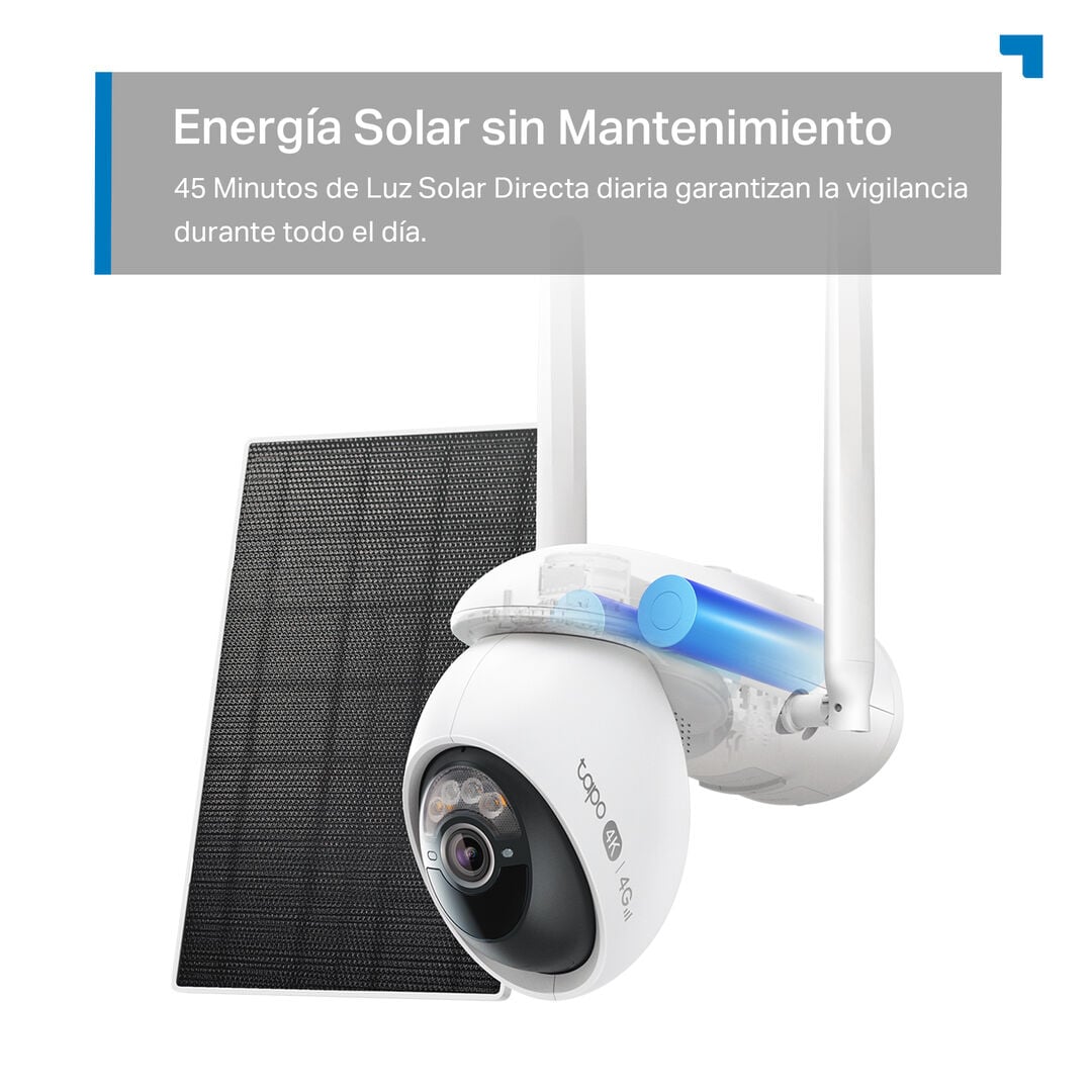 Kit de C&aacute;mara de Vigilancia Wi-Fi + 4G LTE Solar