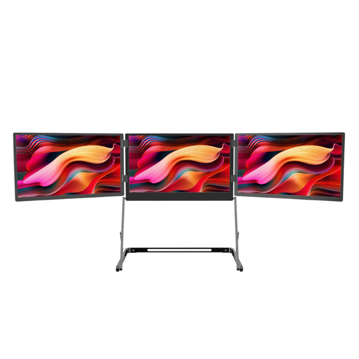 Monitor triple plegable KSIX para port&aacute;til 15,6"