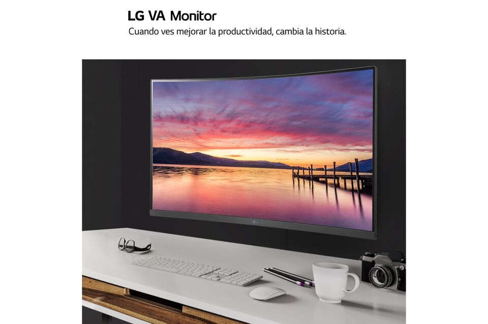 Monitor LG Panel VA: 1920 x 1080, 250 cd/m&sup2;, 3000:1, diag. FreeSync. Entrdas: 2xHDMI1.4