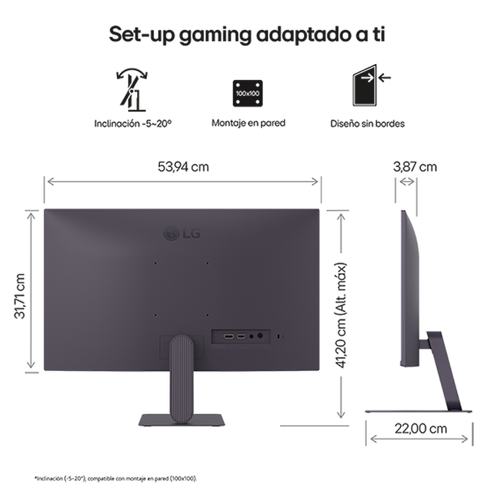Monitor LG UltraGear G4 de 24" FHD IPS con 144Hz (O/C) y NVIDIA G-SYNC Compatible