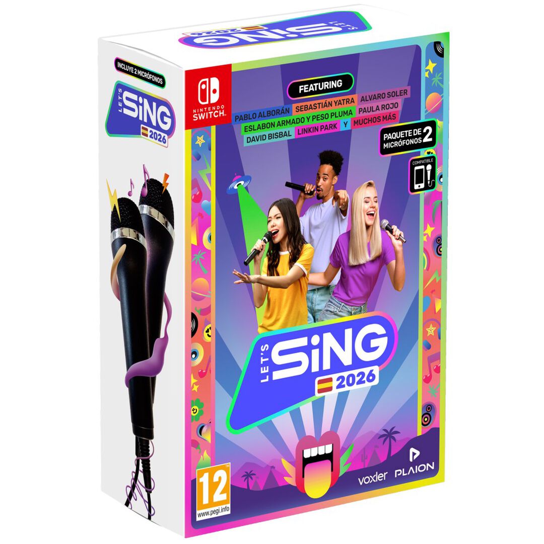 Videojuego Let&acute;s Sing 2026 + 2 Micr&oacute;fonos Switch