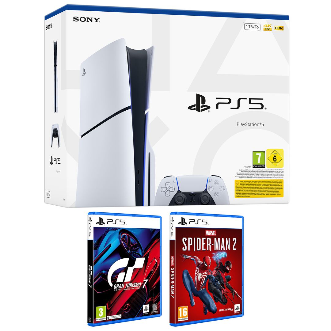 Pack Consola PS5 + GT7 + Spider-Man 2