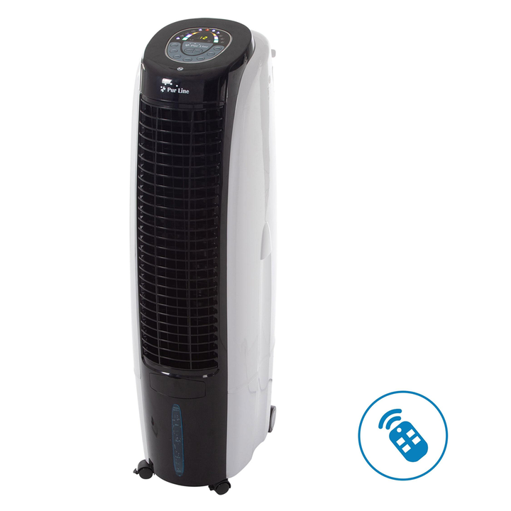 Climatizador evaporativo de gran caudal con 6 velocidades y temporizador