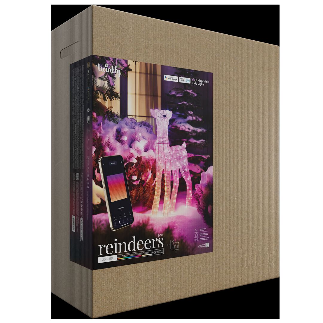 La elegante figura 3D completa una impresionante exhibici&oacute;n exterior y es un bello acento decorativo para tu hogar incluso durante el d&iacute;a. Certificada IP44 para uso exterior. Elige entre efectos y animaciones predefinidos o personaliza y dise&ntilde;a los tuyos usando una paleta de m&aacute;s de 16 millones de colores. 