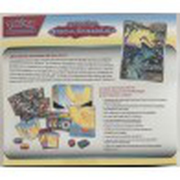 POKEMON CAJA DE ENTRENADOR ELITE SV4 ESCARLATA Y P&Uacute;RPURA BRECHA PARADOJICA COLAGRITO (AMARILLO) JCC POKEMON ESPA&Ntilde;OL
La Caja de Entrenador &Eacute;lite de Pok&eacute;mon de JCC Pok&eacute;mon contiene:
9 Paquetes de Mejora de Brecha Parad&oacute;jica de JCC Pok&eacute;mon.
1 Carta Hologr&aacute;fica de Colagrito o Ferrosaco.
65 Fundas para Cartas de Bramaluna o Ferropalad&iacute;n.
45 Cartas de Energ&iacute;a de JCC Pok&eacute;mon.
1 Gu&iacute;a para Jugadores de la Expansi&oacute;n Brecha Parad&oacute;jica.
6 Dados de Contadores de Da&ntilde;o.
1 Dado para lanzamiento de Moneda v&aacute;lido para Competencias legales.
2 Marcadores de Condici&oacute;n de pl&aacute;stico.
1 Caja de Coleccionista para guardarlo todo con 4 Divisores para mantenerlo todo organizado.
1 Carta con C&oacute;digo para usar en JCC Pok&eacute;mon Live.
***IMPORTANTE: los sobres de cartas POKEMON no tienen derecho a devoluci&oacute;n.
En los casos de desistimiento, producto defectuoso o devoluci&oacute;n autorizada por parte del vendedor; todo el producto (tanto los sobres y/o caja contenedora) deben devolverse en las mismas condiciones que se enviaron; es decir, con todos los precintos, envoltorios y plasticos intactos y sin abrir.