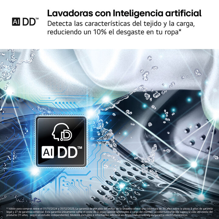 Lavasecadora LG 9 kg + 5 kg con Direct Drive, 6 Motion, Steam y Wi-Fi ThinQ