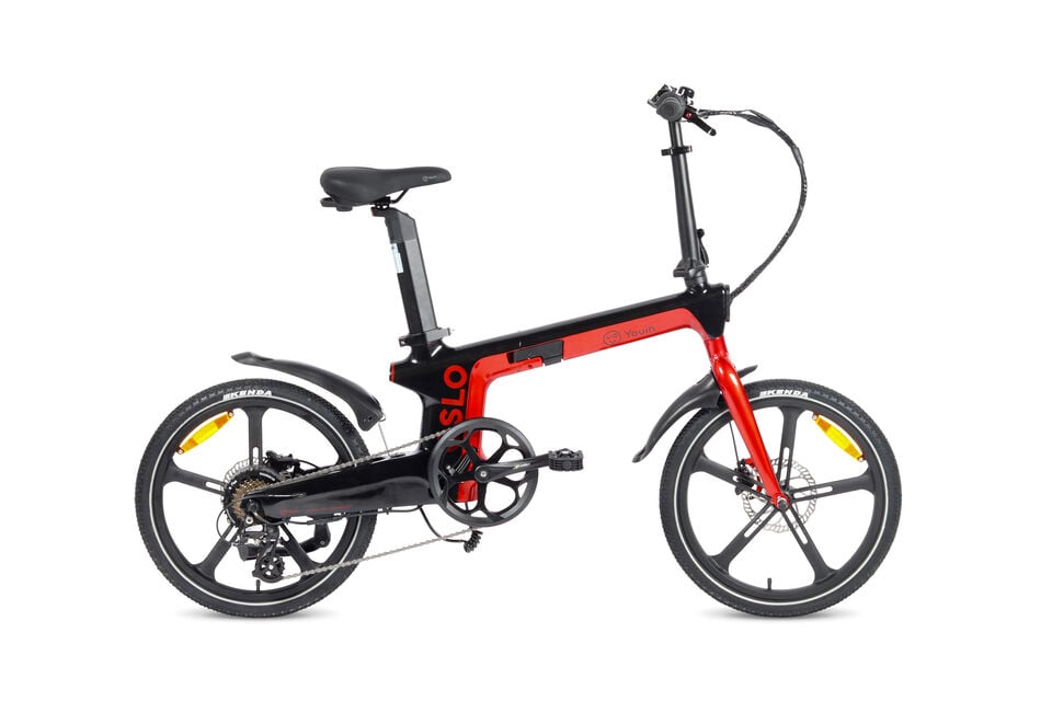 E-BIKE 20" YOUIN OSLO CARBON NEGRO / ROJA